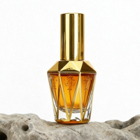 Flacon de parfum portable de voyage 8ml 13ml, flacon vide en verre doré électroplaqué, petite fiole de parfum