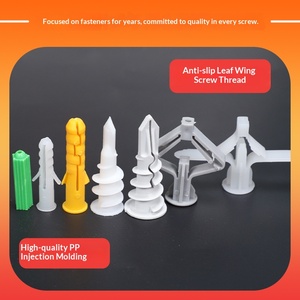 Vis spéciales en plastique pour plaques de plâtre, ensemble de chevilles murales en caoutchouc jaune de type avion M6M8 - Product Image 2