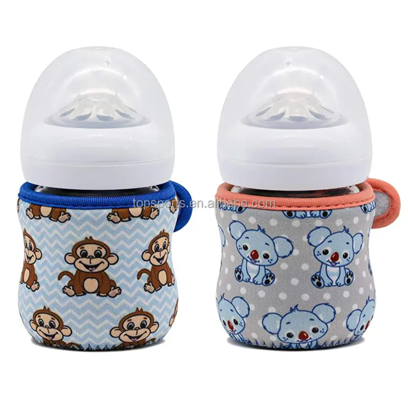 4Oz/120Ml Geïsoleerde Cartoon Schattige Afdrukken Neopreen Baby Fles Mouwen Voor Philips Avent Glas Baby Fles