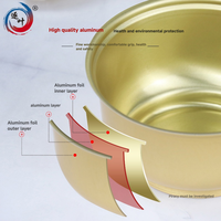 Bol en aluminium de qualité alimentaire, cuisson vapeur haute température, boîte de conserve à ouverture facile pour fruits de mer, viande, gâteaux, desserts, stockage d'aliments en conserve