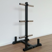 Support de rangement multifonctionnel, durable, écologique, en métal, portable, robuste, pour plaques de poids et barres de musculation, avec trous de différentes tailles, pour salle de sport intérieure