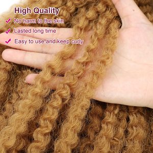 Cheveux tressés Marley Twist <span class=keywords><strong>Tresses</strong></span> synthétiques au crochet Kinky Curly Twists cubains et sénégalais <span class=keywords><strong>Tresses</strong></span> afro au crochet - Product Image 5