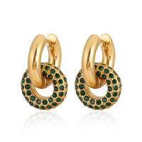 Boucles d'oreilles doubles détachables Gaovo Niche Premium en acier inoxydable avec zircon cubique, résistantes au ternissement, bijoux de mode pour femmes, vente transfrontalière