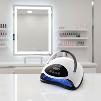 Sèche-ongles UV LED 180W, lumière de séchage rapide, 60 perles de lampe et poignée, machine professionnelle pour le nail art pour vernis gel DIY