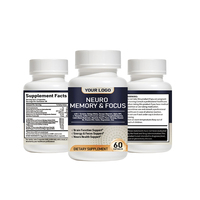 Complément alimentaire pour la mémoire, la concentration et la fonction cognitive avec vitamines B6 et B12, L-Tyrosine, L-Théanine, L-Alpha OEM