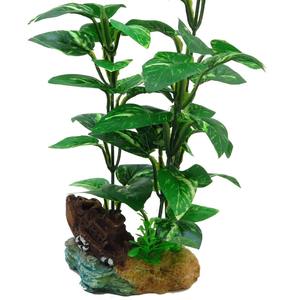 2025 새로운 플라스틱 인공 식물 금붕어 물고기 수족관, 어항 장식 플라스틱 유목 파충류 식물을 숨 깁니다 - Product Image 6