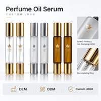 Flacon pulvérisateur vide à double embout rechargeable avec logo personnalisé, emballage cosmétique en verre à bille roulante, vente en gros OEM