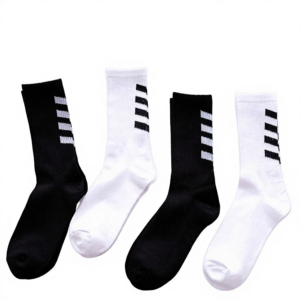 Heel stripe black and white style