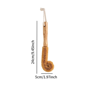 Wholesale Lightweight Coconut Fibers Cup Cleaning <b>Brush</b> with Wooden Handle for Kitchen Utensils Jars Home Feeding <b>Bottles</b> - Product Image 5