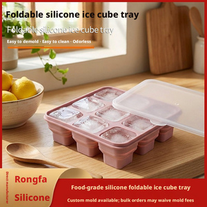 Bac à glaçons pliable en silicone, bac à glaçons carré à neuf compartiments pour whisky - Product Image 2