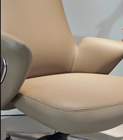 Chaise de bureau sans accoudoirs avec roues en cuir PU