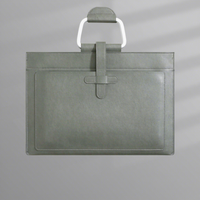 Maletín de Negocios Moderno, Gran Capacidad, Impermeable, Ligero, Bolsa para Documentos, Organizador de Archivos, Maletín para Portátil, Cuero PU, Oficina