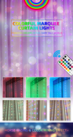 Lumières de fée imperméables à changement de couleur avec télécommande intelligente par application USB, lumières de Noël, décoration de fête, lumières de rideau LED