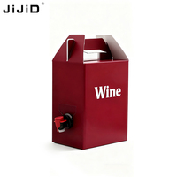 JIJID 1L 2L 3L 5LAseptic Sac à bavette pour vin dans une boîte en feuille d'aluminium PE Valve d'étanchéité pour vin boisson jus lait eau minérale emballage
