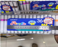 Juego de 24 Rotuladores Acrílicos de Colores Borrables con Aire, 6mm, Impresión UV, Lavables, para Dibujo de Dibujos Animados, para Estudiantes de Arte