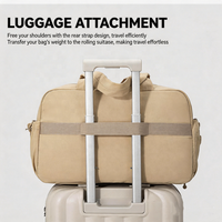 Sac de sport personnalisé QET1149 avec logo pour femmes, sac de tennis, sac de pickleball, sac de badminton, sac de voyage pour le week-end avec compartiment pour chaussures