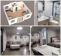 Villa préfabriquée de luxe YITOP 40 pieds 20 pieds, 2, 3, 4 ou 5 chambres, maison conteneur pliable et extensible, maison mobile portable, mini-maison