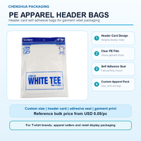 Sacs d'emballage pour vêtements en PE autocollants personnalisés avec impression en gravure pour les vêtements OEM