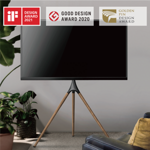 Wood <strong>TV</strong> Mount 45"-65" Inch Modern Livingroom Bedroom Furniture Minimalist Easel Tripod Studio <strong>TV</strong> <strong>Floor</strong> Mounted <strong>Stand</strong> with 3 Legs - Product Image 2