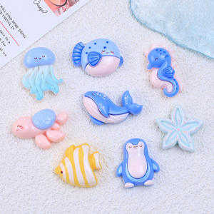 Nette Ozean Serie Pinguin Seepferdchen Flatback Harz Cabochon Fit Telefon Dekoration DIY Schmuck Herstellung Zubehör - Product Image 2