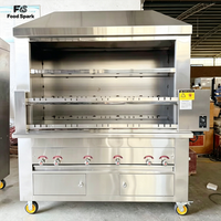 Grill rotatif brésilien en acier inoxydable commercial, machine à churrasco automatique pour la restauration