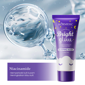 Masque facial de nuit KORMESIC certifié Bpom, 60g, soin anti-acné, effet éclaircissant et illuminateur, pour peaux sensibles. - Product Image 4