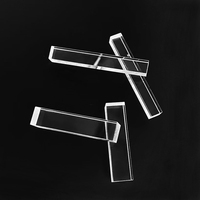 Bloc de verre de quartz fondu transparent de haute pureté sur mesure, composant usiné avec précision