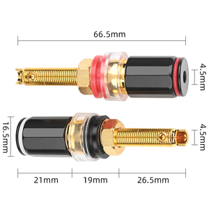 Audiophile đồng nguyên chất mạ vàng M8 thiết bị đầu cuối kết nối solderless chuối cắm ổ cắm loa ràng buộc bài hifi kết nối - Product Image 2