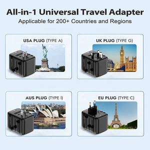 Worldplug quốc tế chuyển đổi ổ cắm đa cắm <span class=keywords><strong>Adapter</strong></span> trên toàn thế giới <span class=keywords><strong>USB</strong></span> Loại C phổ du lịch Bộ sạc điện <span class=keywords><strong>Adapter</strong></span> - Product Image 6
