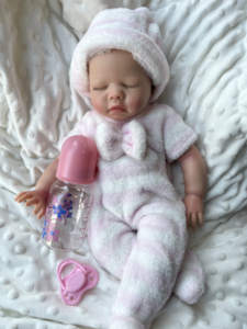 Poupée souple de 16 pouces et 40cm pour bébés garçons et filles, poupée réaliste en silicone pour bébés, cadeau pour enfants - Product Image 3