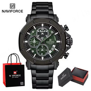 Top Brand NAVIFORCE 8065 Fashion Watch Men's Quartz Watches <b>Waterproof</b> Sport <b>Wristwatch</b> Stainless Steel Band 2025 - Product Image 6