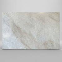 Dalles de quartzite blanc Taj Mahal du Brésil, pierre veinée de luxe moderne pour dessus de table, comptoirs de cuisine et îlots