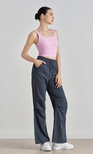 Custom Logo <strong>Women's</strong> Wide Leg Drawstring High Waist <strong>Trousers</strong> <strong>Comfy</strong> <strong>Work</strong> Yoga Pants Outdoor Sports Yoga Pants for <strong>Women</strong> - Product Image 3