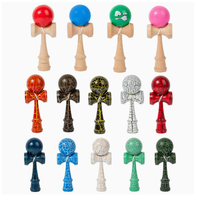 Kendama en bois bleu style Smurf, jouet de compétence vintage, pour débutants, collection nostalgique, cadeau