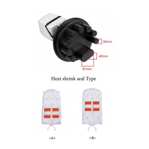 FTTH <span class=keywords><strong>exterior</strong></span> Interior 24F/bandeja 144F cúpula poste aéreo/pared fibra óptica <span class=keywords><strong>caja</strong></span> de cierre de empalme 8 puertos redondos pequeños - Product Image 2