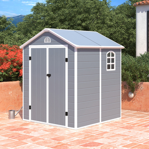 <strong>Tall</strong> Height Durable Apex Roof <strong>Plastic</strong> Resin Shed for Outdoor <strong>Storage</strong> <strong>Garden</strong> Building - Product Image 6