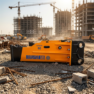 Marteau brise-roche hydraulique silencieux de type SB60 pour excavatrices de 15 à 18 tonnes - Outil de démolition de roche à faible bruit - Product Image 1