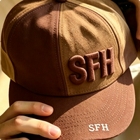 Gorra de Béisbol Americana Retro con Letras Bordadas, de Visera Plana y Bloques de Color, Perfecta para Skateboarding, Estilo Hip-Hop