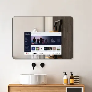 Newest Bathroom Home Full Function Android Led Mirror With WIFI Weather And Blue-tooth Speaker Glass Smart Mirror