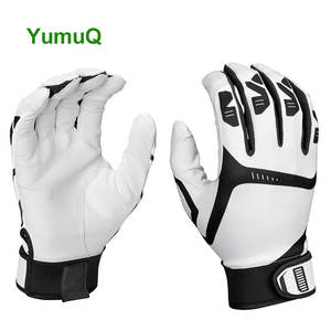 Gants de frappe de baseball professionnels en cuir de mouton de couleur personnalisée YumuQ de meilleure qualité - Product Image 2