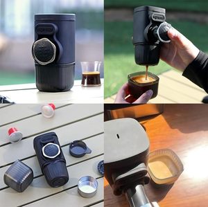 Prensa manual portátil, máquina de café espresso <span class=keywords><strong>italiana</strong></span>, pequeña <span class=keywords><strong>cafetera</strong></span> para exteriores hecha de plástico para viajes <span class=keywords><strong>y</strong></span> uso doméstico - Product Image 4