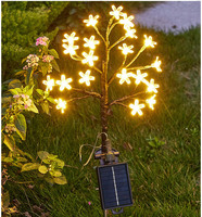 IP65 étanche jardin solaire branche de cerisier fleur décoration souterraine lumière cerisier lampe