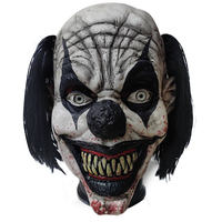 Masque de Clown Effrayant Cyou Factory en Latex Naturel, Tête Chauve, Horreur, Accessoire de Costume d'Halloween