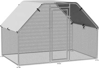 Gran jaula para aves de corral al aire libre, gallinero económico con marco de metal, fácil de montar para la venta