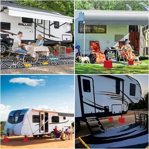 GT-25P plastik sabitleyici römork dil Jack standı RV Jack blok kamp römorku motorum karavan park ekipmanları için - Product Image 6