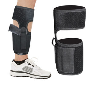 Tactische Neopreen Enkel Been Schieten Pistool <span class=keywords><strong>Holster</strong></span> Zwart Verstelbare Verborgen Jachtaccessoires - Product Image 1