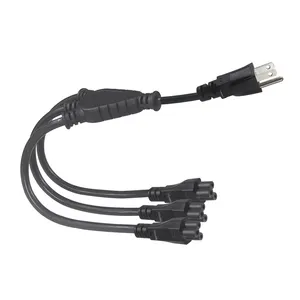 Extensión Split NEMA 515 Reemplazo de enchufe americano Ac Iec C5 Divisor de cable de alimentación de computadora