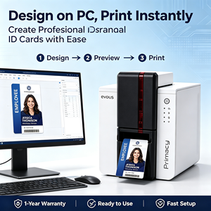 เครื่องพิมพ์บัตรพลาสติก PVC สองหน้า Evoli S Primacy 2 คุณภาพสูง รุ่นใหม่ ของแท้ สำหรับธุรกิจ พิมพ์ได้สองด้าน - Product Image 3