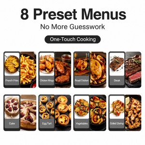 Friteuse à air numérique avec écran tactile couleur, friteuse intelligente avec fenêtre visible, cuisson rapide, appareil de cuisine - Product Image 4