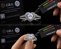 Bague en argent sterling 925 avec moissanite en forme de cœur, sertie d'un halo de diamants taille cœur, bijou délicat et raffiné, cadeau pour femmes et jeunes filles, bague de mariage
